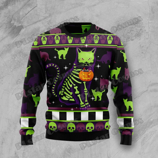 Halloween Ugly Knit Sweater Collection – Unisex 3D Print Pullover